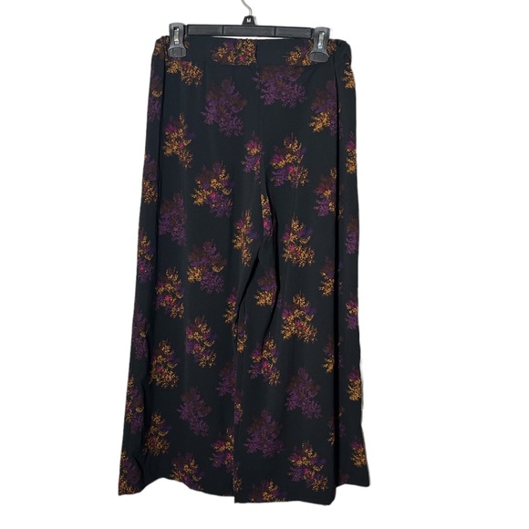 H&M Wide Leg Pants Floral Dress Pants 6 Trouser - Picture 2 of 5